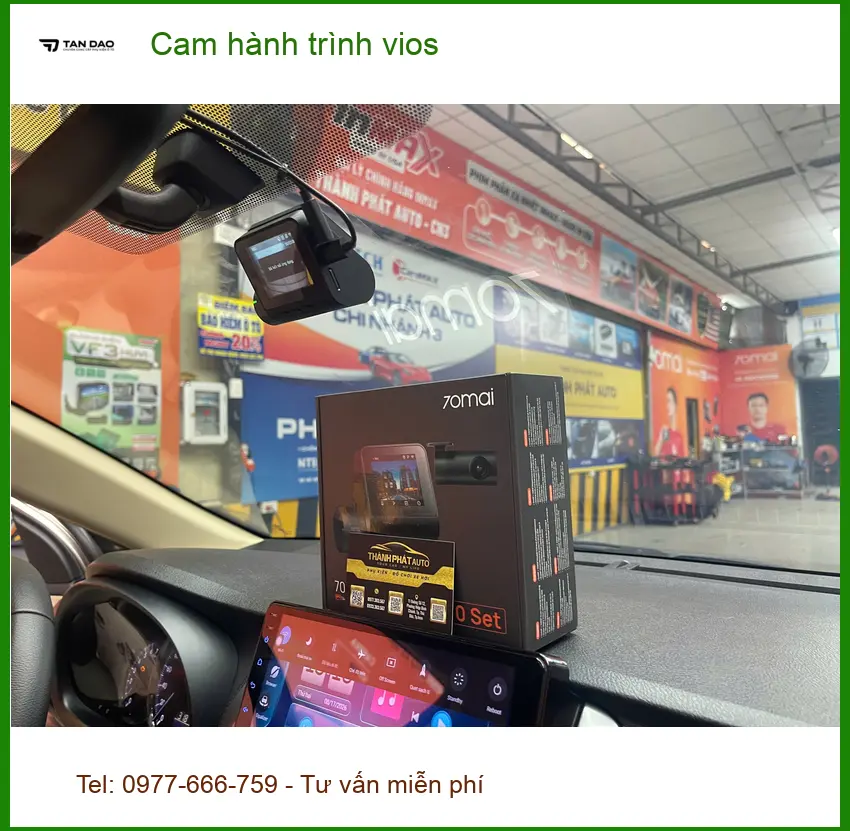 Anh Khang lắp cam hành trình Vios tại Quận 12 để an tâm khi di chuyển ảnh thực tế 4