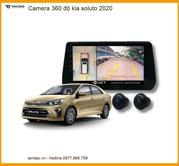 Camera 360 độ cho xe Kia Soluto 2020 - Đơn Vị Thi Công Cao Cấp TPHCM