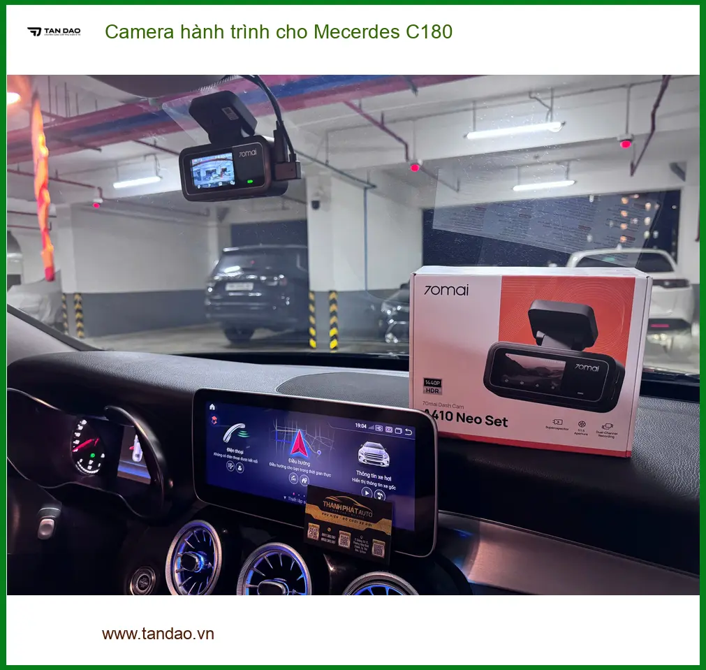 Chị Thảo lắp camera hành trình cho Mercedes C180 tại Quận 9 để an tâm hơn ảnh thực tế 5