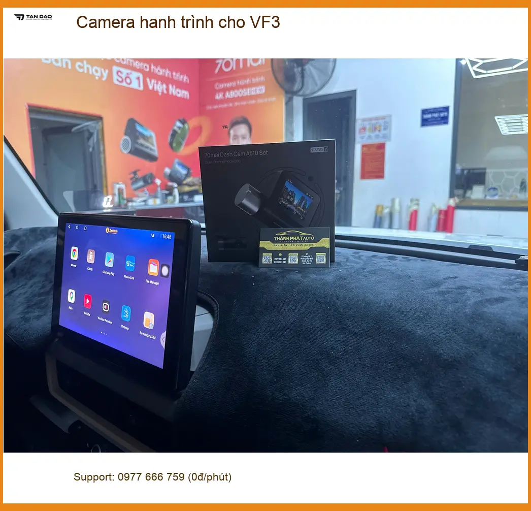 Anh Tùng lắp camera hành trình VinFast VF3 tại Quận 12 an tâm di chuyển ảnh thực tế 3