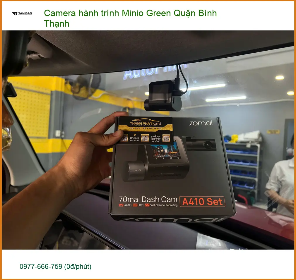 Nơi Lắp Camera Hành Trình Ô Tô Minio Green Quận Bình Thạnh - Giá Tốt TPHCM ảnh thực tế 3