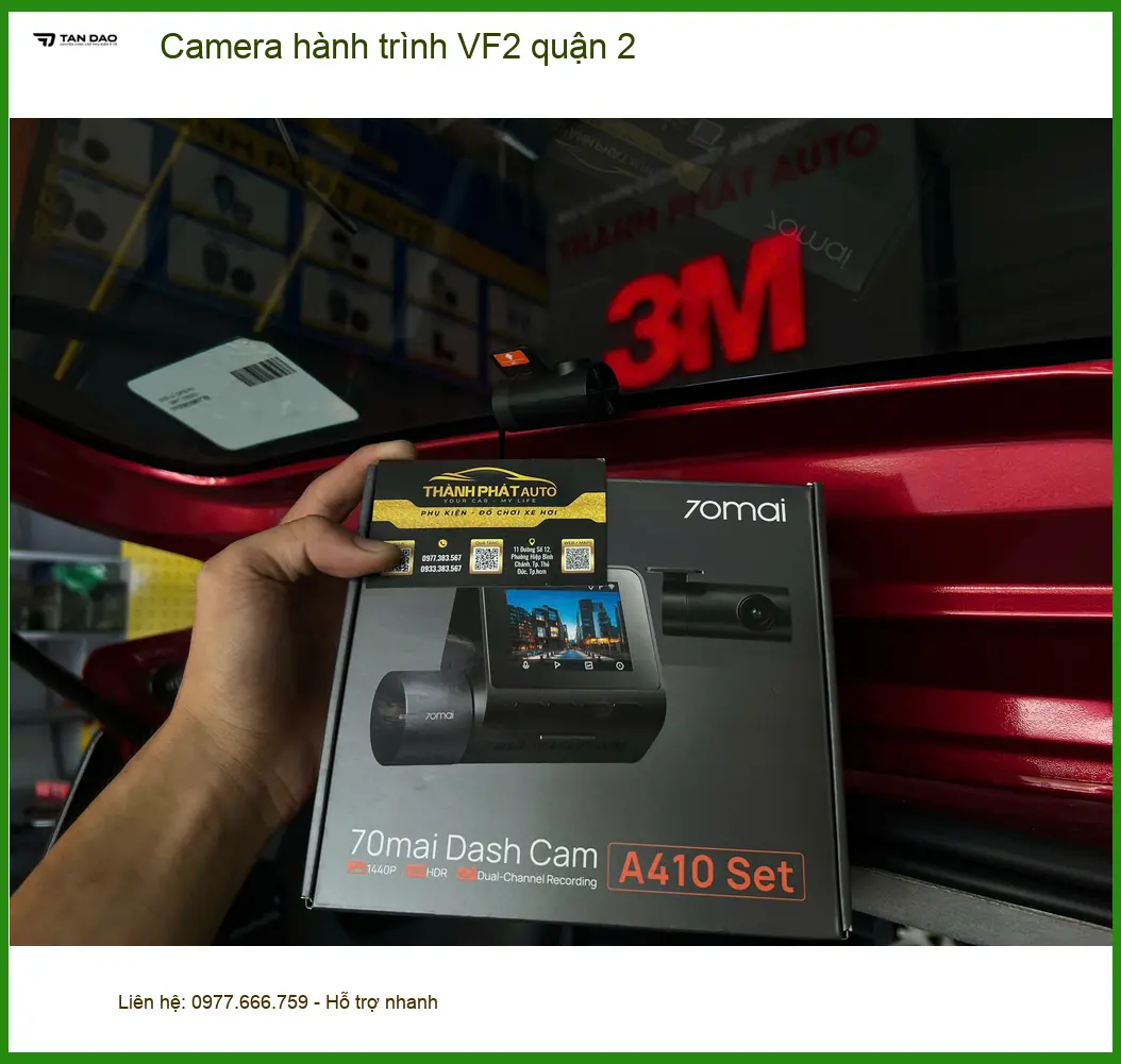 Nơi Gắn Camera Hành Trình Ô Tô hành trình VF2 quận 2 - Giá Tốt TPHCM