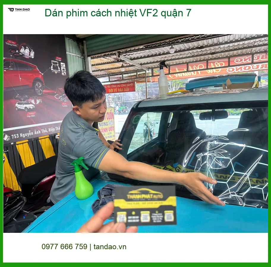 Trung Tâm Dán Phim Cách Nhiệt VF2 Ô Tô Quận 7 - Lắp Đặt Uy Tín TPHCM ảnh thực tế 3