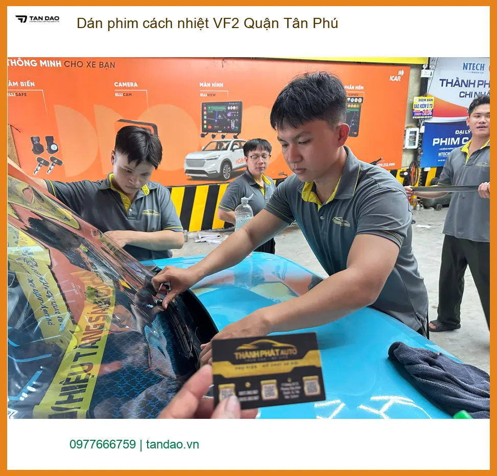 Cửa Hàng Dán Phim Cách Nhiệt Ô Tô VF2 Quận Tân Phú - Lắp Đặt Uy Tín TPHCM ảnh thực tế 3