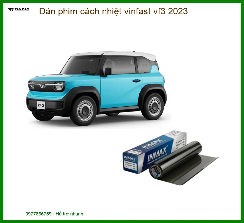 Dán phim cách nhiệt VinFast VF3 2023 - Trung Tâm Lắp Đặt Uy Tín TPHCM