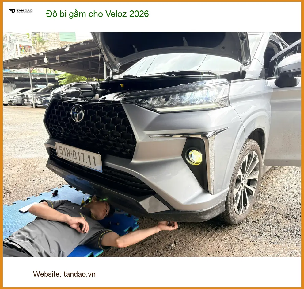 Anh Khải độ bi gầm cho Veloz 2026 tại Quận Thủ Đức ảnh thực tế 2