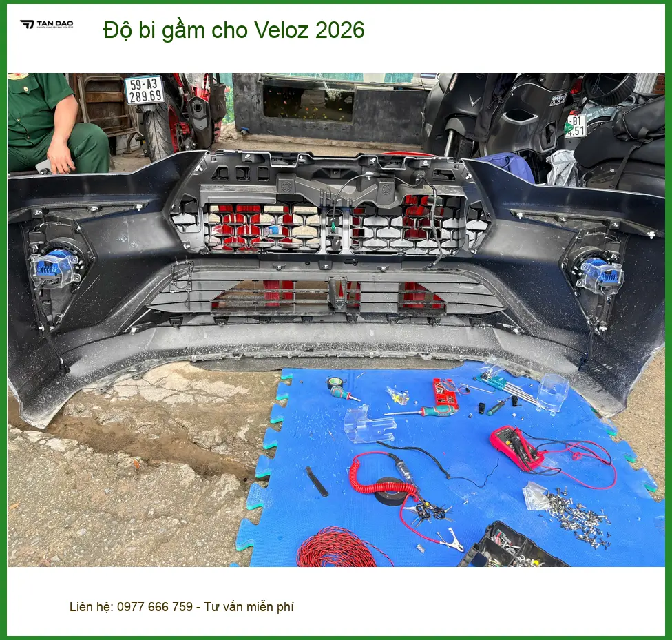 Anh Khải độ bi gầm cho Veloz 2026 tại Quận Thủ Đức ảnh thực tế 4