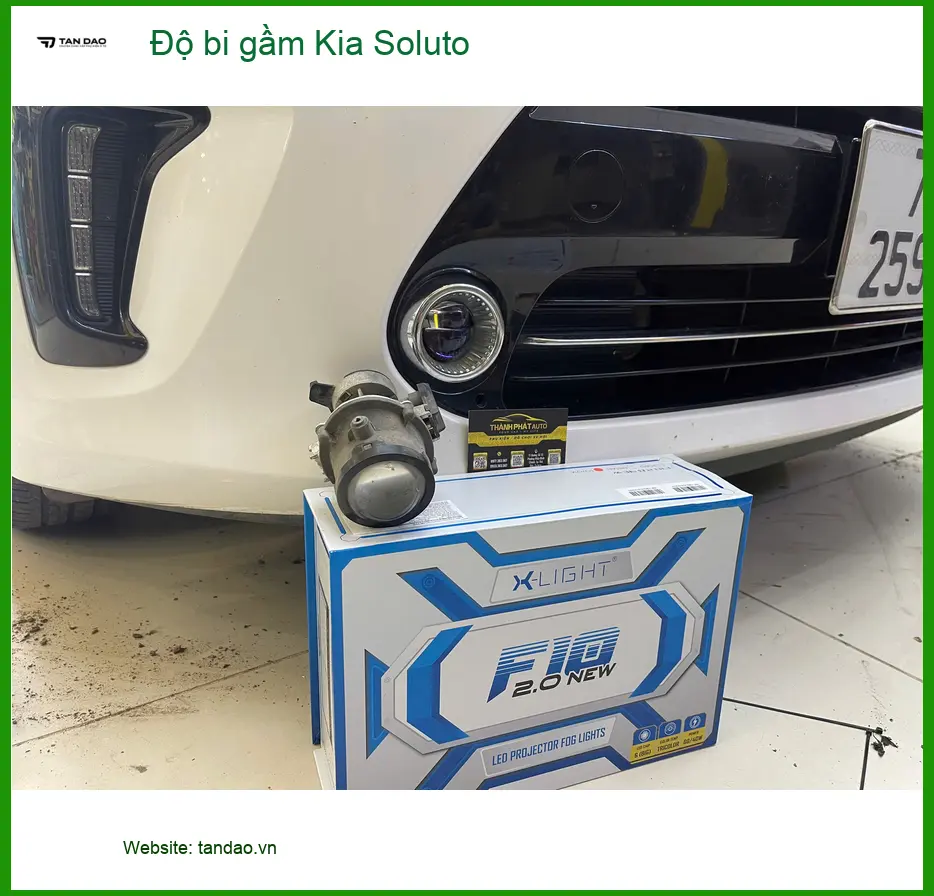 Chú Tấn độ bi gầm Kia Soluto Quận 9 vì đèn zin không đủ sáng đi đêm ảnh thực tế 2