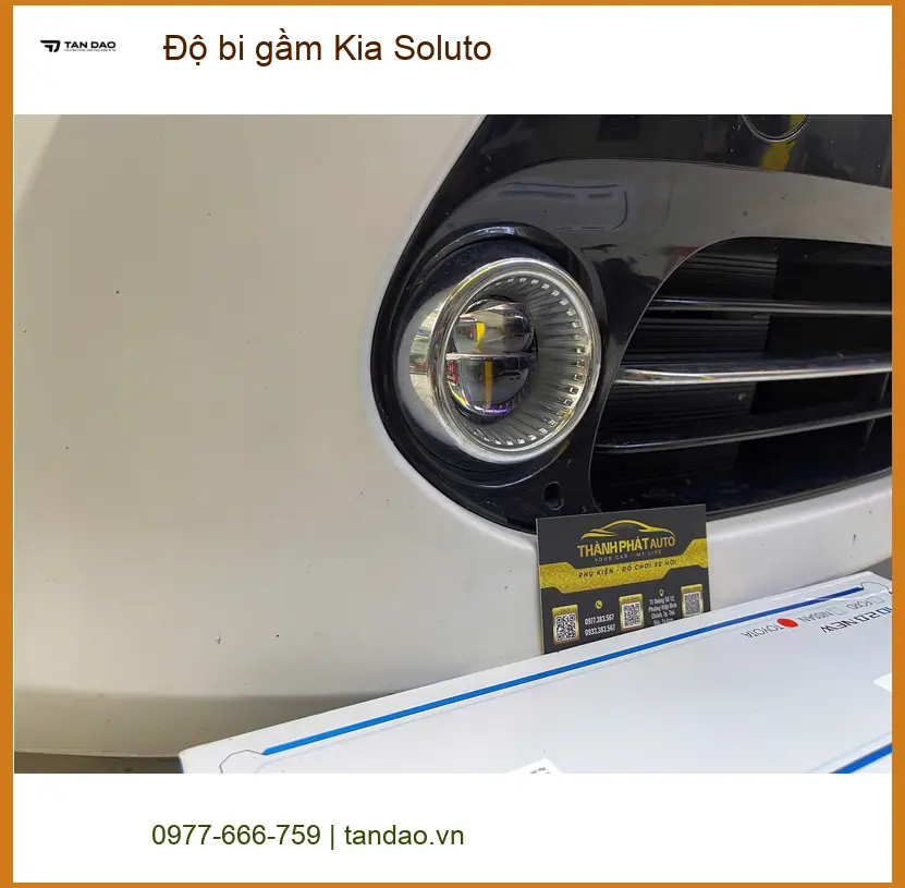 Chú Tấn độ bi gầm Kia Soluto Quận 9 vì đèn zin không đủ sáng đi đêm ảnh thực tế 4
