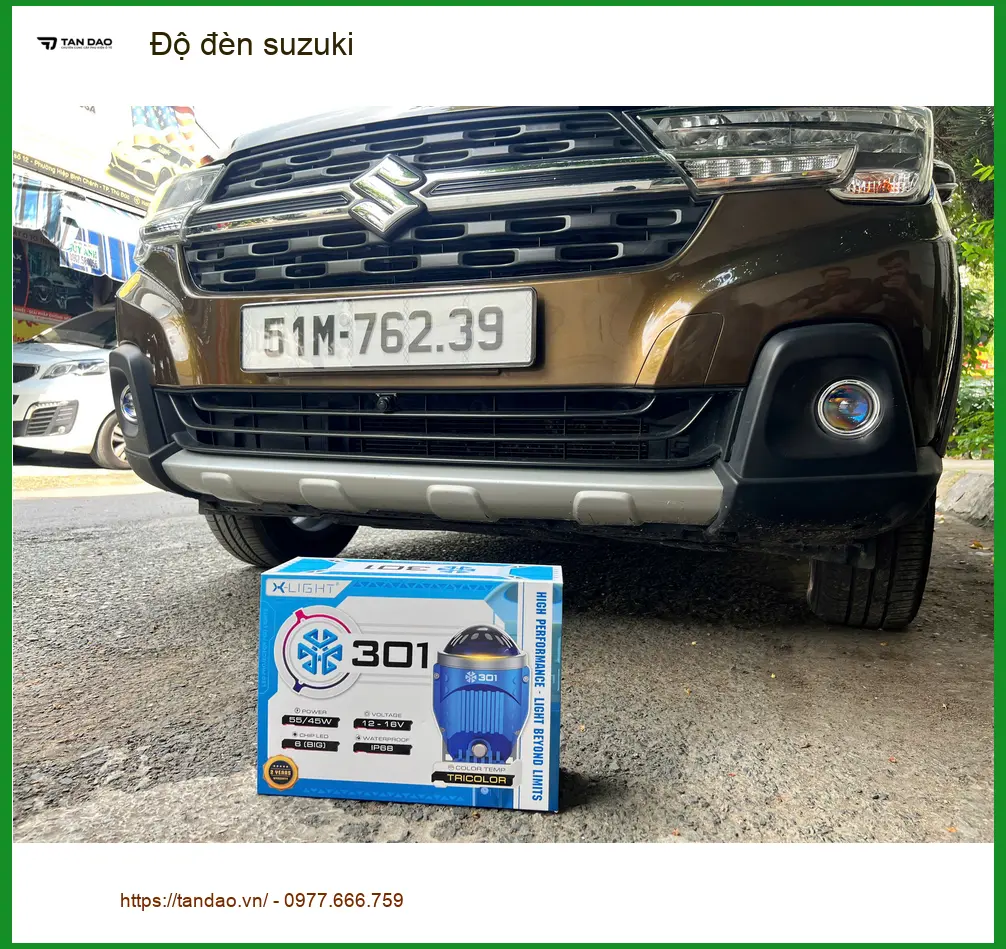 Chú Minh độ đèn Suzuki Ciaz tại Quận Thủ Đức vì đèn xe không còn sáng rõ khi đi mưa