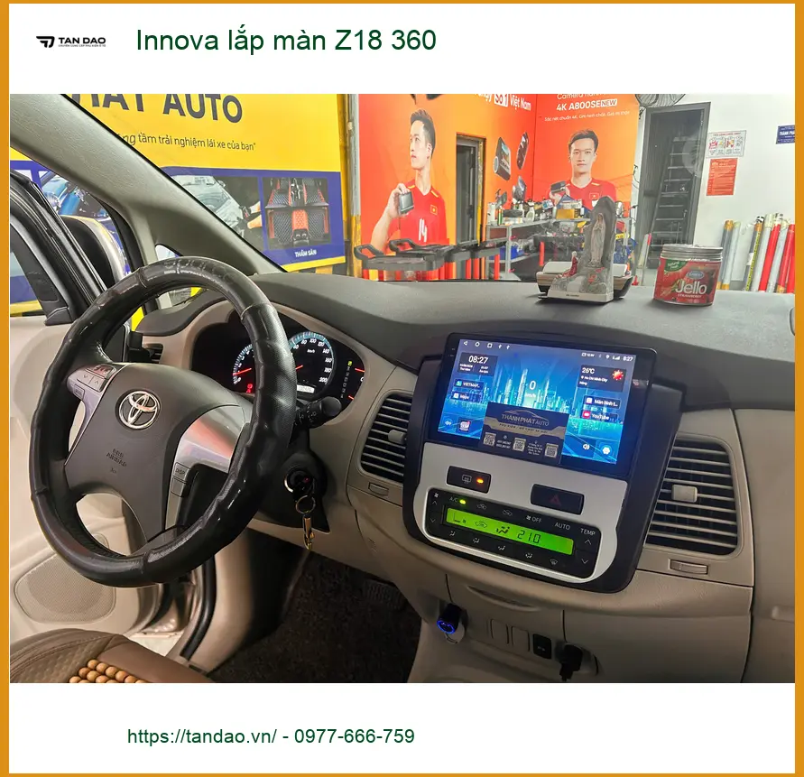 Chú Cường lắp màn Z18 360 cho Innova tại Quận 12 để lái xe an toàn hơn ảnh thực tế 3