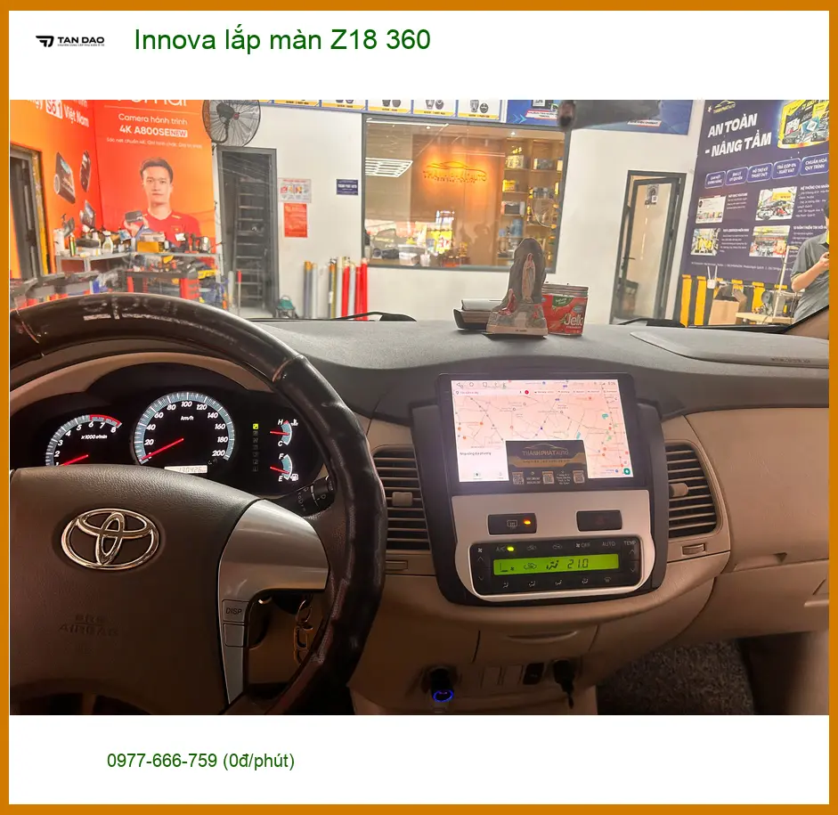 Chú Cường lắp màn Z18 360 cho Innova tại Quận 12 để lái xe an toàn hơn ảnh thực tế 4