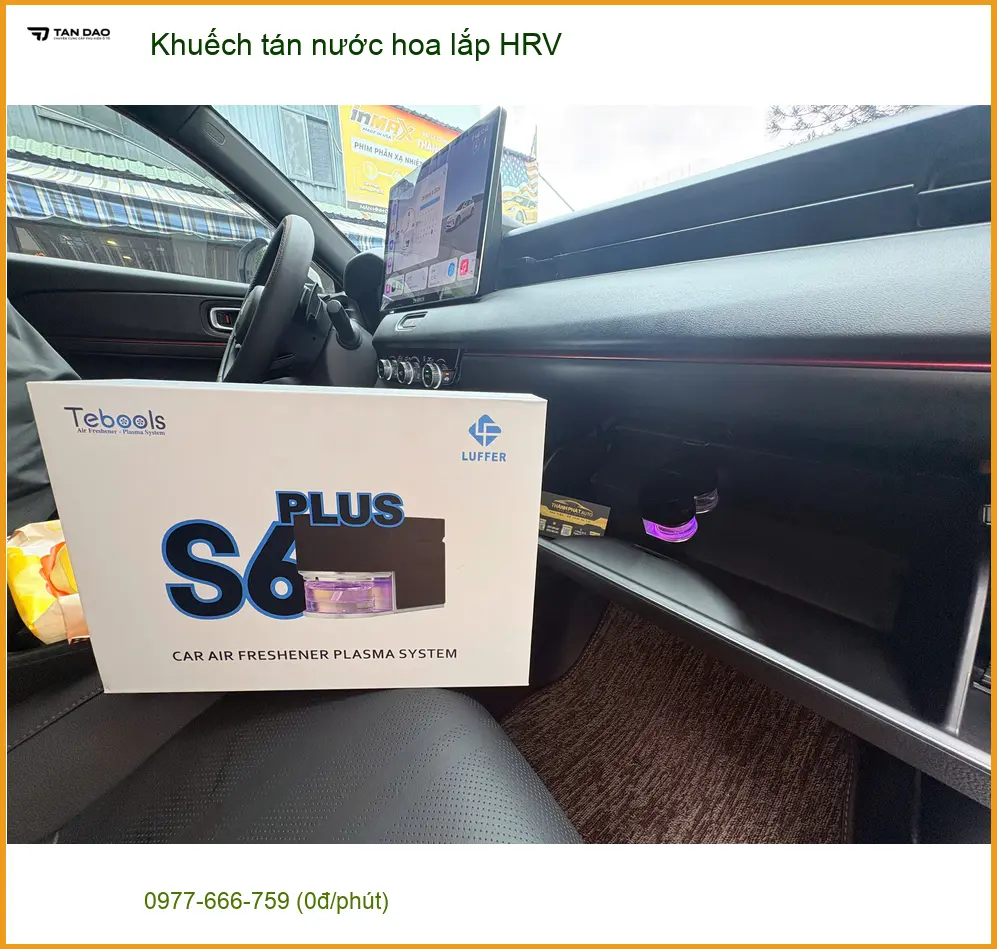 Anh Long lắp khuếch tán nước hoa cho Honda HRV tại Thủ Đức tạo hương thơm dễ chịu ảnh thực tế 2