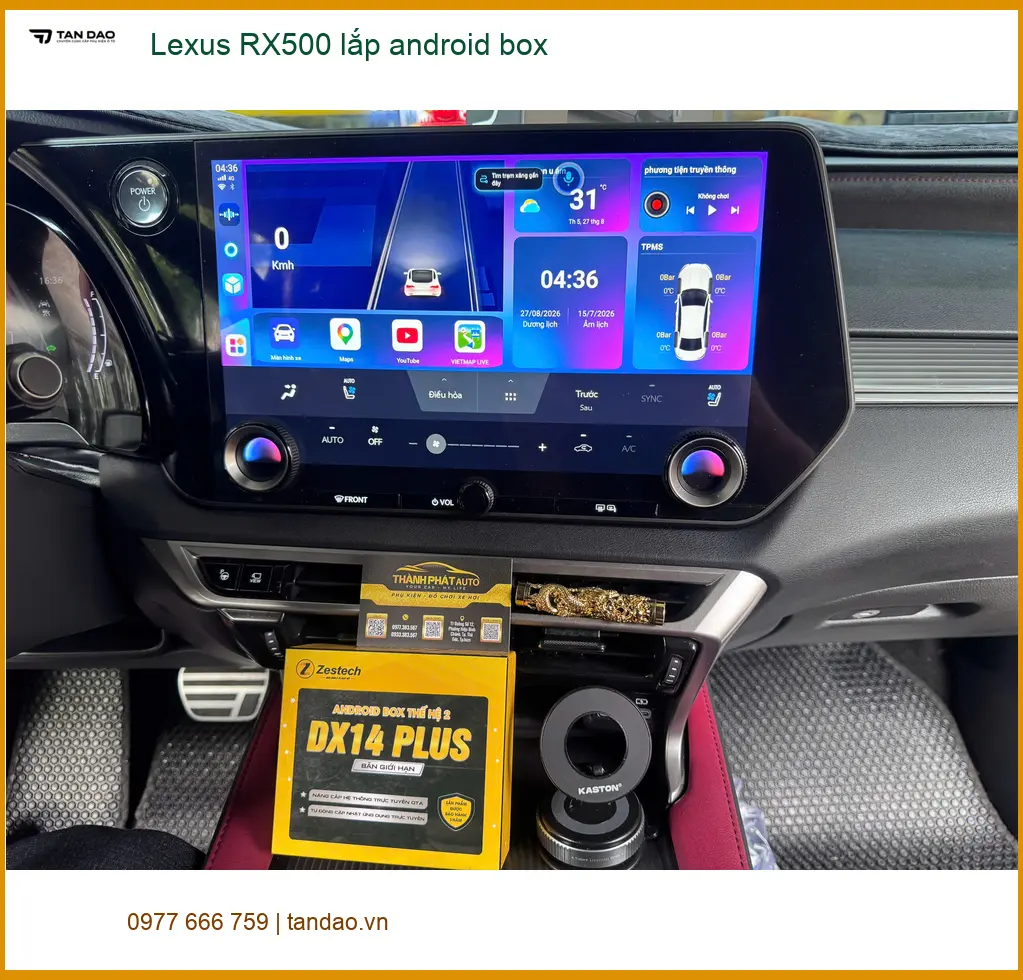 Anh Minh Quân lắp Android Box cho Lexus RX500 tại Quận 9 để giải trí tiện lợi