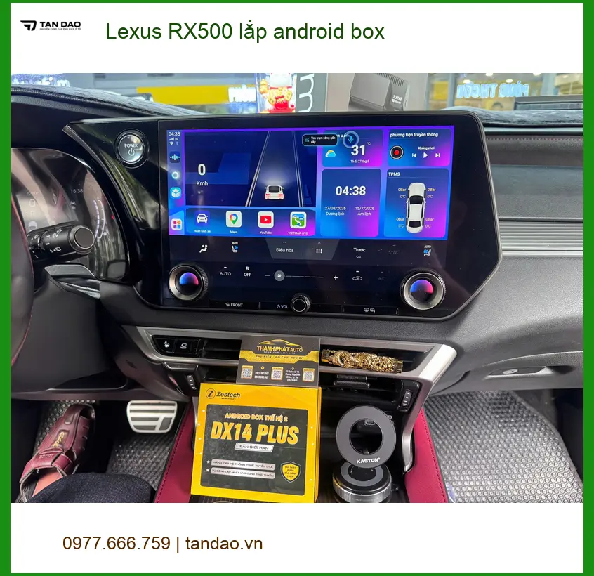 Anh Minh Quân lắp Android Box cho Lexus RX500 tại Quận 9 để giải trí tiện lợi ảnh thực tế 3