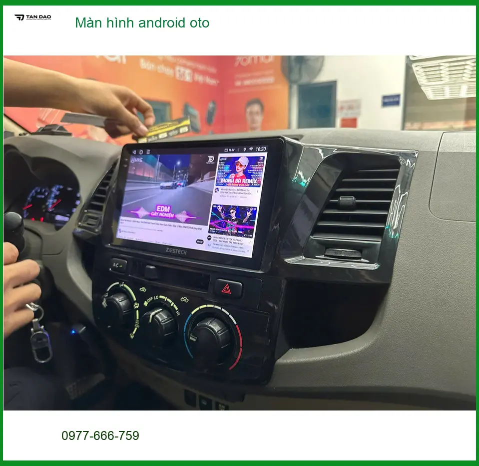 Anh Minh lắp màn hình Android ô tô cho Toyota Vios tại Quận 12 để xem YouTube ảnh thực tế 2