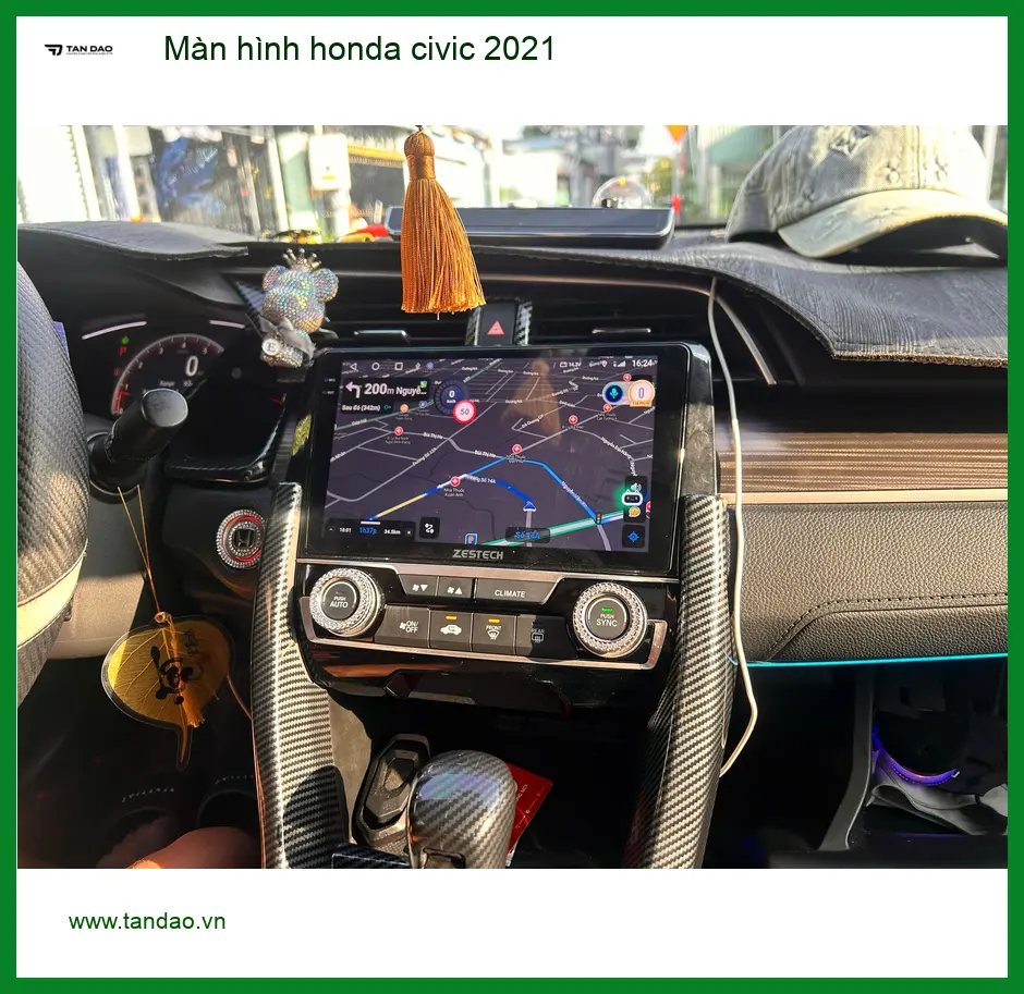 Anh Quang nâng cấp màn hình Honda Civic 2021 tại Quận 12 vì thiếu Apple CarPlay ảnh thực tế 3