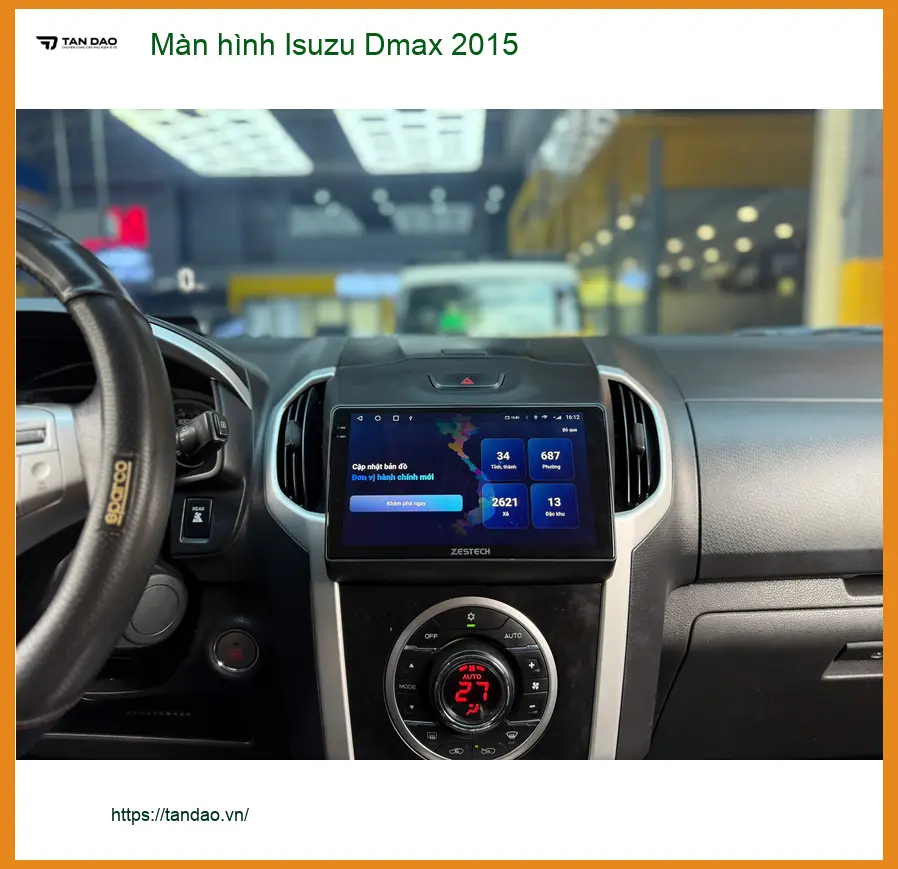 Anh Kiên nâng cấp màn hình Isuzu Dmax 2015 tại Quận 12 vì màn hình zin không còn nhạy ảnh thực tế 3