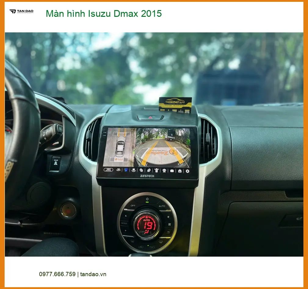 Anh Quân lắp màn hình Isuzu Dmax 2015 Quận 9 để có thêm tính năng thông minh. ảnh thực tế 3