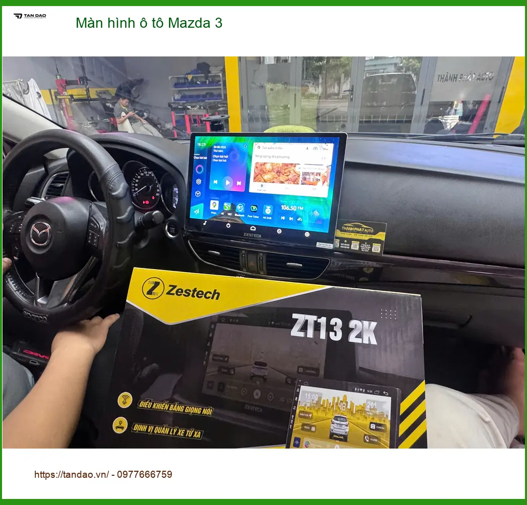Anh Tùng lắp màn hình ô tô Mazda 3 Quận 9 để trải nghiệm giải trí đỉnh cao ảnh thực tế 3