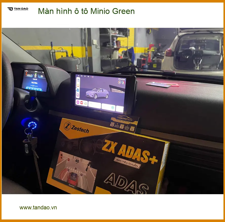 Anh Huy lắp màn hình Minio Green cho Kia Carnival ở Thủ Đức vì màn cũ đơ ảnh thực tế 3