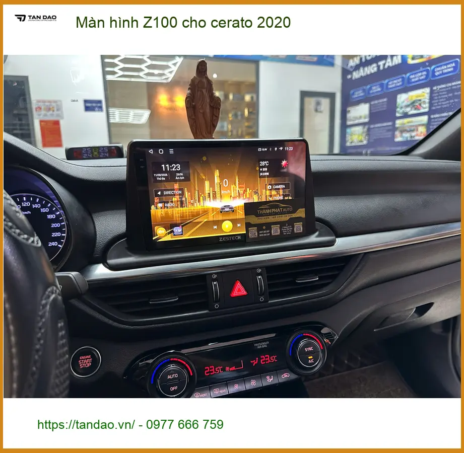 Anh Vỹ nâng cấp màn hình Z100 cho Cerato 2020 tại Quận 12 vì màn zin đã cũ, chậm. ảnh thực tế 3