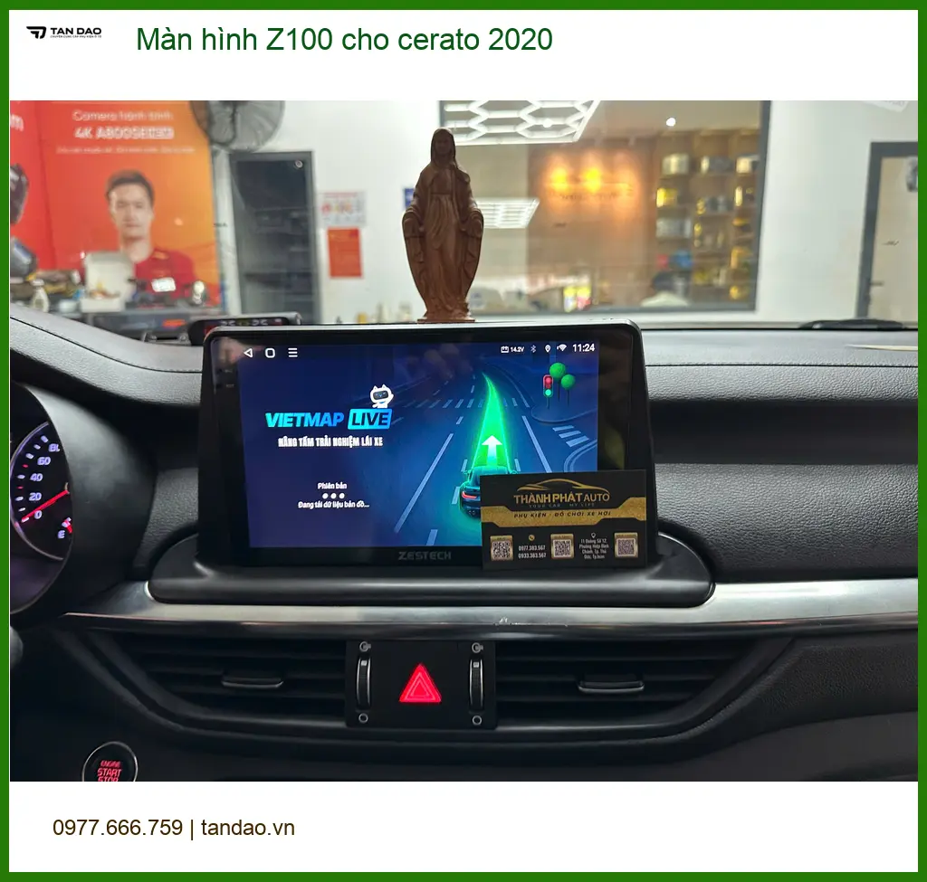Anh Vỹ nâng cấp màn hình Z100 cho Cerato 2020 tại Quận 12 vì màn zin đã cũ, chậm. ảnh thực tế 4