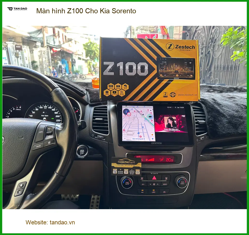 Anh Bách lắp Màn hình Z100 cho Kia Sorento tại Quận 12 để nâng tầm trải nghiệm lái xe