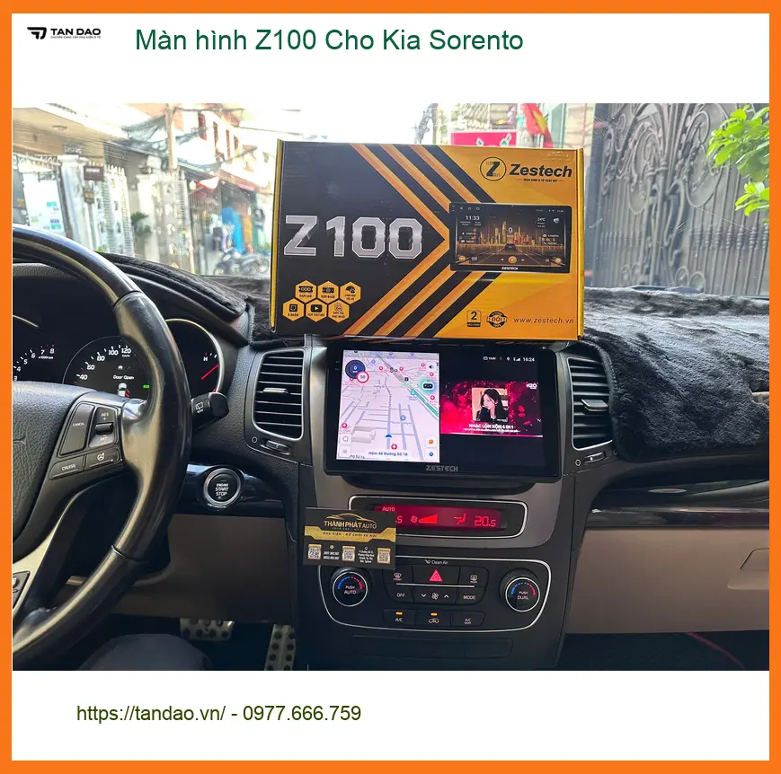 Anh Bách lắp Màn hình Z100 cho Kia Sorento tại Quận 12 để nâng tầm trải nghiệm lái xe ảnh thực tế 2