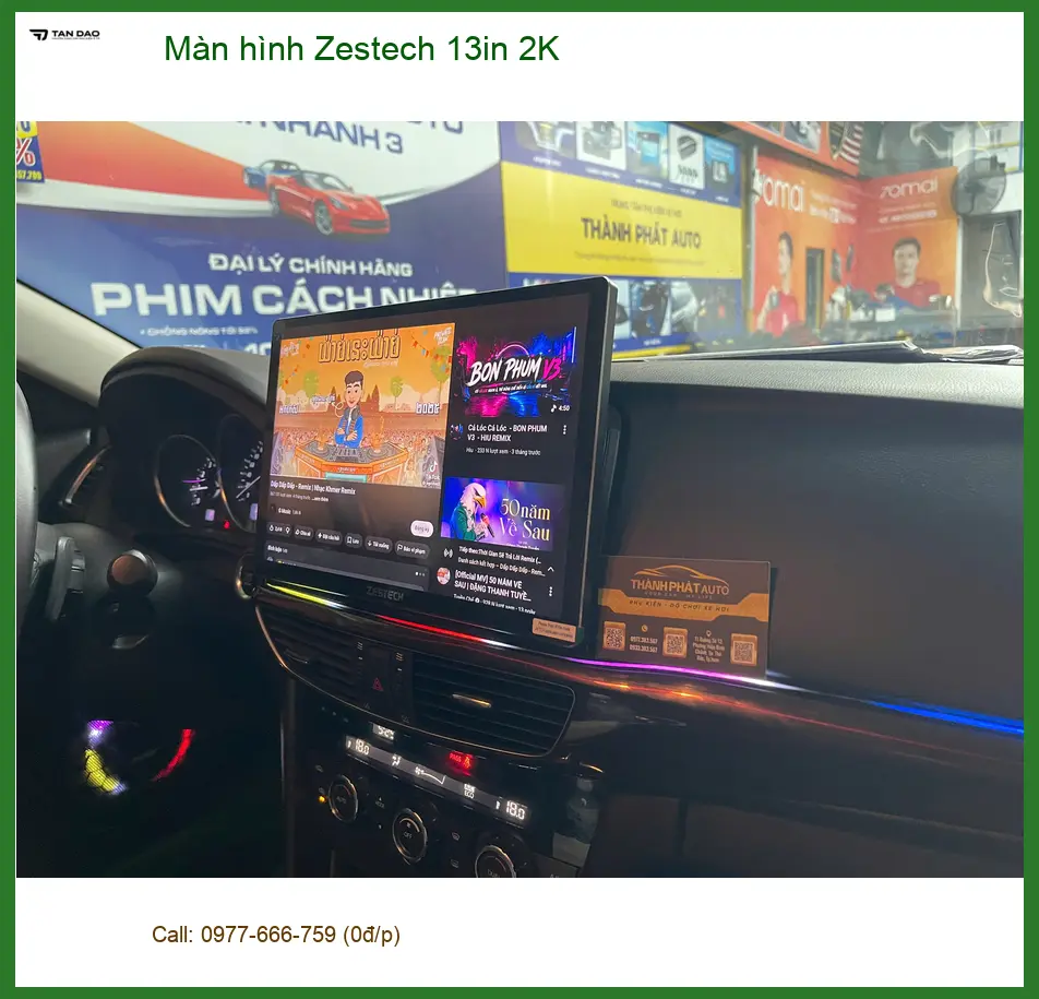 Anh Khang lắp màn hình Zestech 13in 2K cho Honda CRV tại Quận 12 ảnh thực tế 2