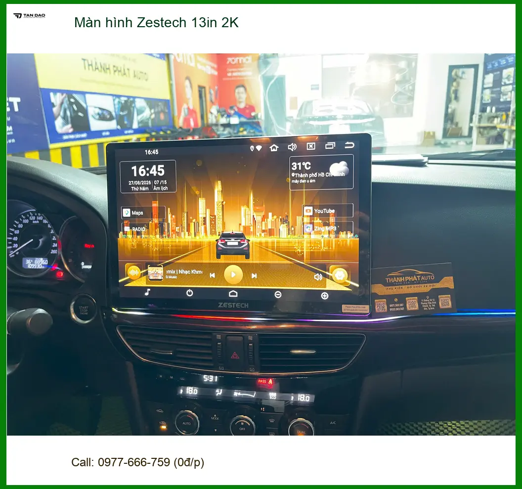 Anh Khang lắp màn hình Zestech 13in 2K cho Honda CRV tại Quận 12 ảnh thực tế 3