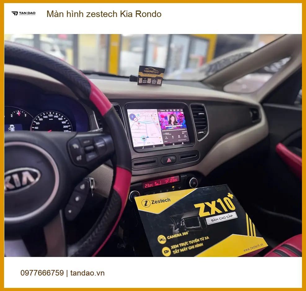 Anh Khang nâng cấp màn hình Zestech Kia Rondo tại Quận 9 để xem bản đồ và giải trí