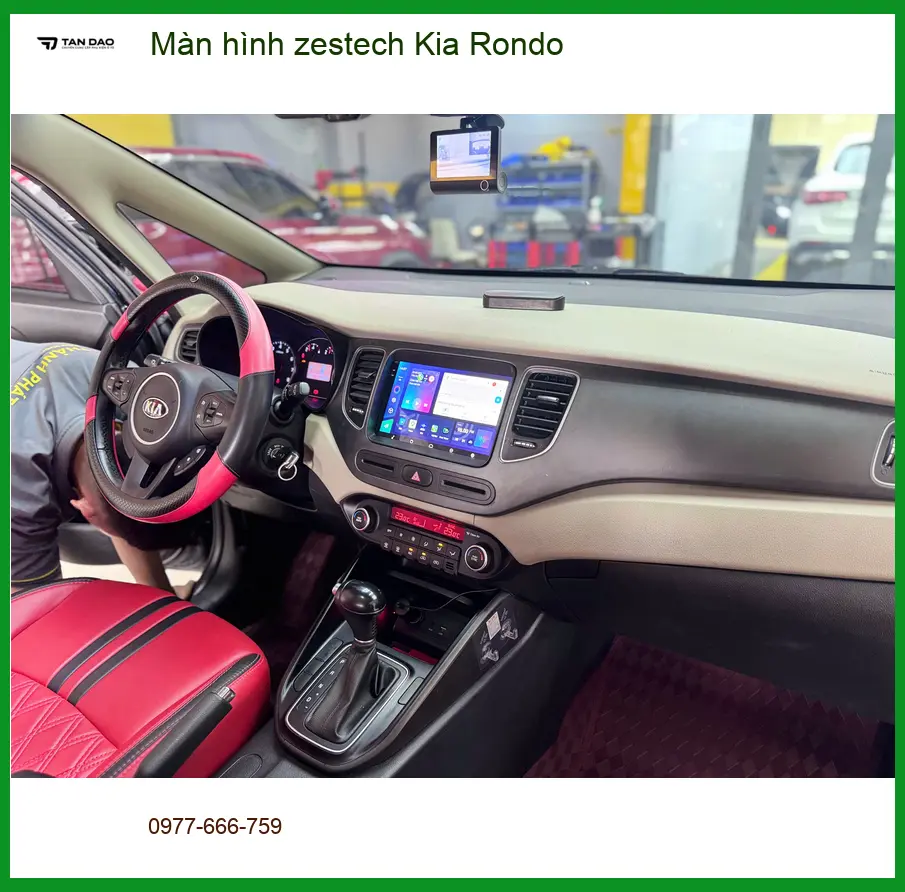 Anh Khang nâng cấp màn hình Zestech Kia Rondo tại Quận 9 để xem bản đồ và giải trí ảnh thực tế 3