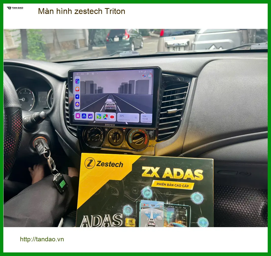 Anh Phước lắp Màn hình Zestech cho Triton ở Thủ Đức vì cần nâng cấp