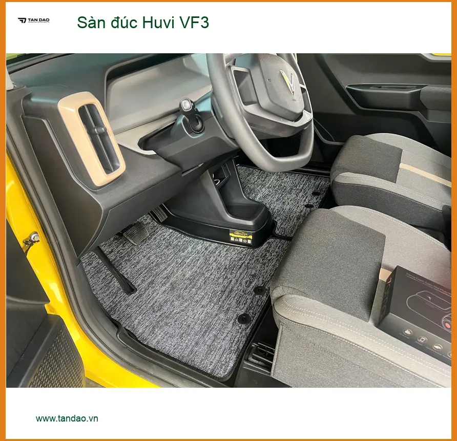 Anh Minh lắp sàn đúc Huvi VF3 tại Quận Thủ Đức để nội thất xe luôn sạch sẽ ảnh thực tế 2