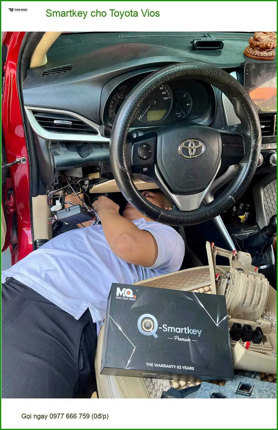 Anh Huy lắp Smartkey cho Toyota Vios tại Thủ Đức vì chìa khóa cơ bất tiện ảnh thực tế 2