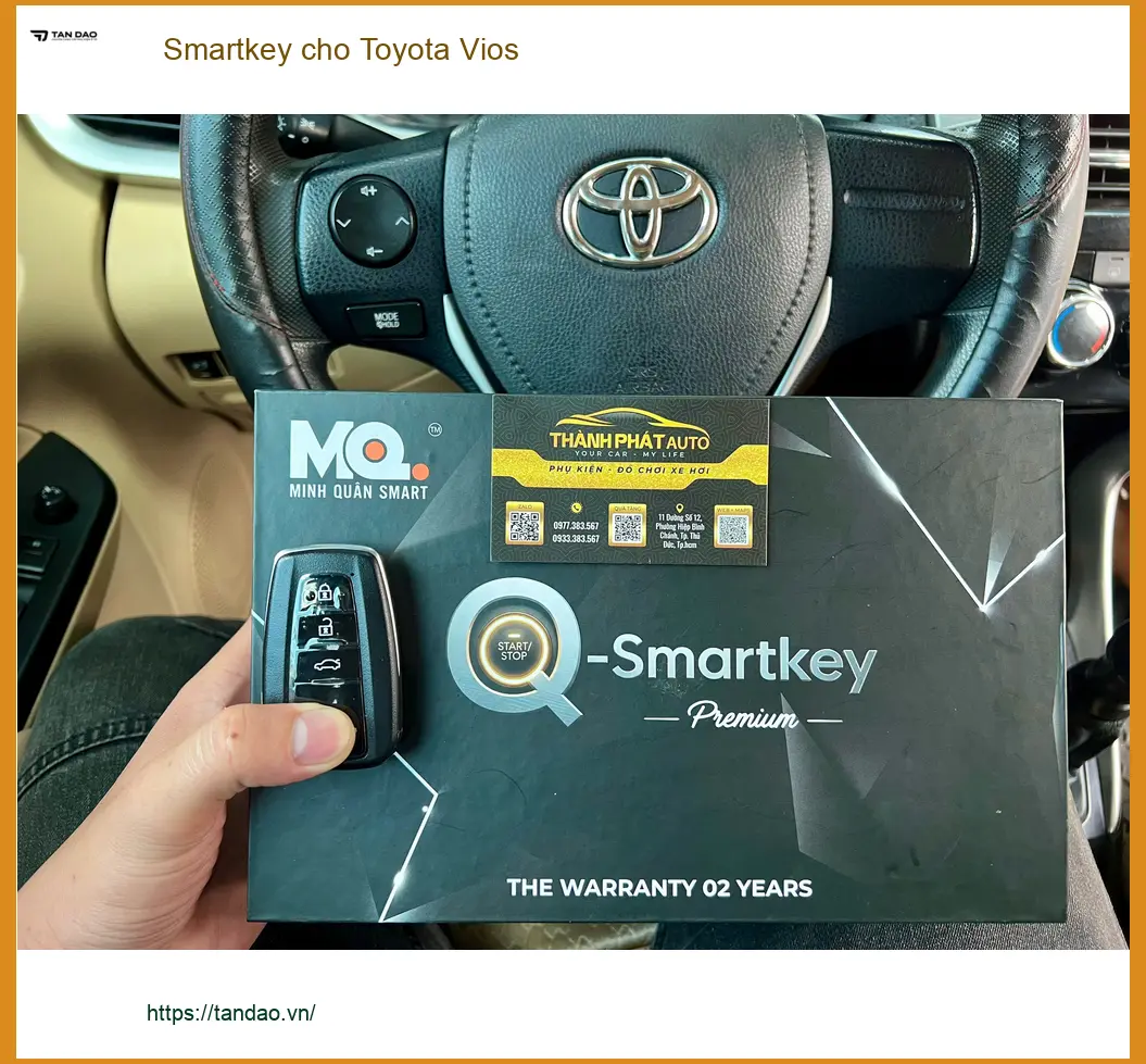 Anh Huy lắp Smartkey cho Toyota Vios tại Thủ Đức vì chìa khóa cơ bất tiện ảnh thực tế 3
