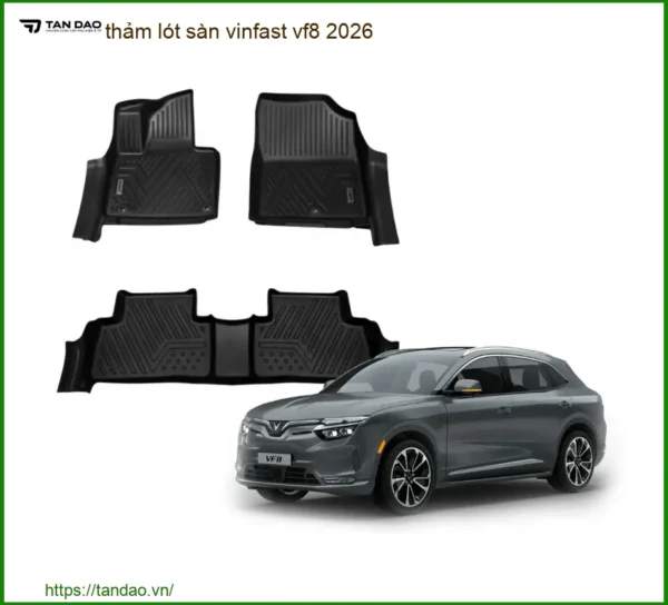 Thảm Lót Sàn Cao Cấp Vinfast VF8 2026 - Trung Tâm Lắp Đặt Uy Tín TPHCM