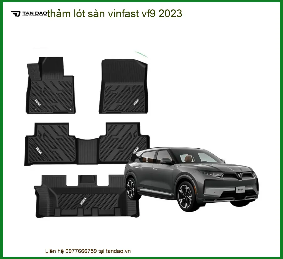 Thảm Lót Sàn VinFast VF9 2023 - Địa Chỉ Lắp Đặt Thảm Lót Sàn Uy Tín TPHCM