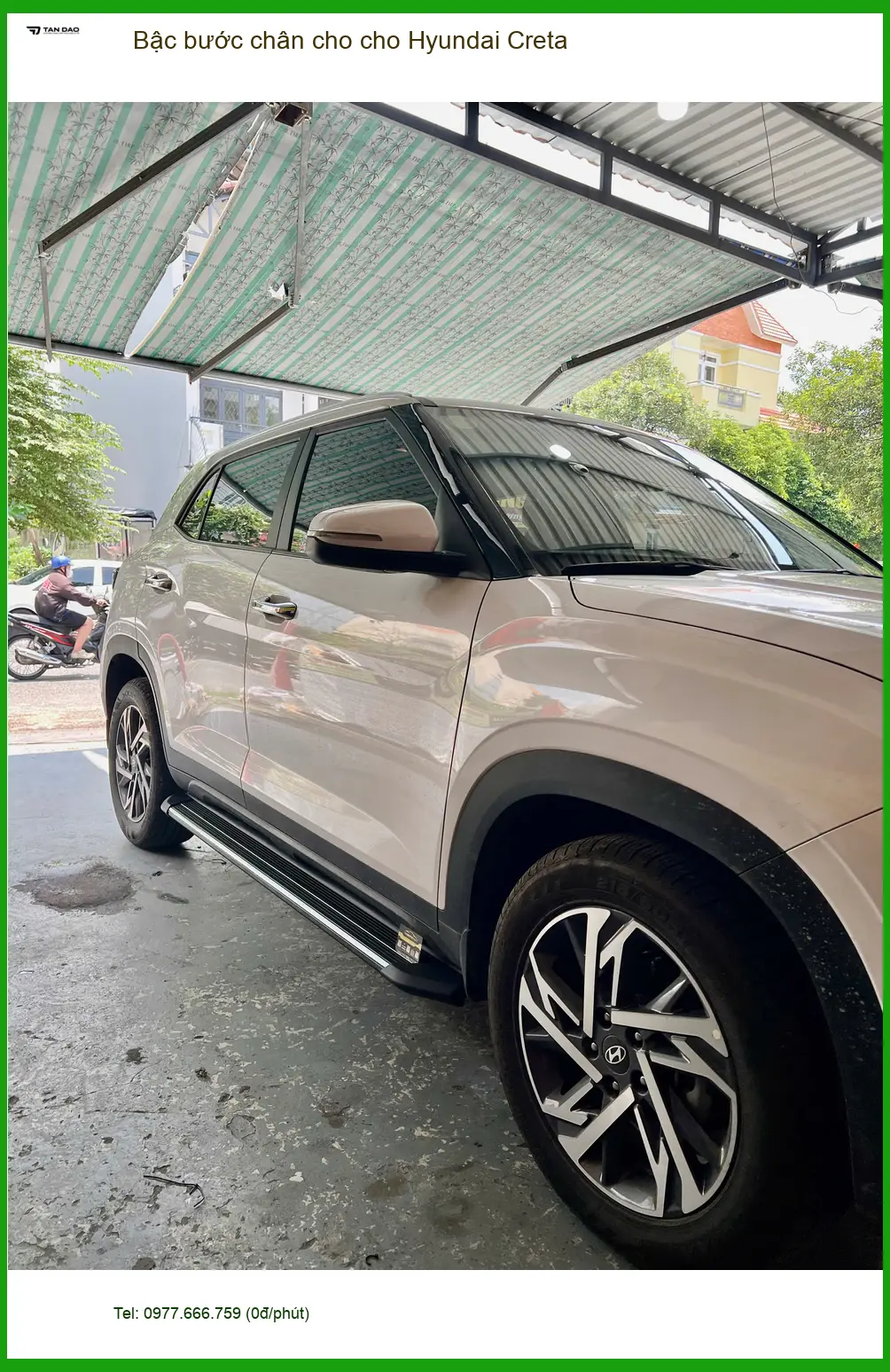 Chị Thảo lắp bậc bước chân cho Hyundai Creta tại Quận Thủ Đức để tiện cho gia đình ảnh thực tế 3
