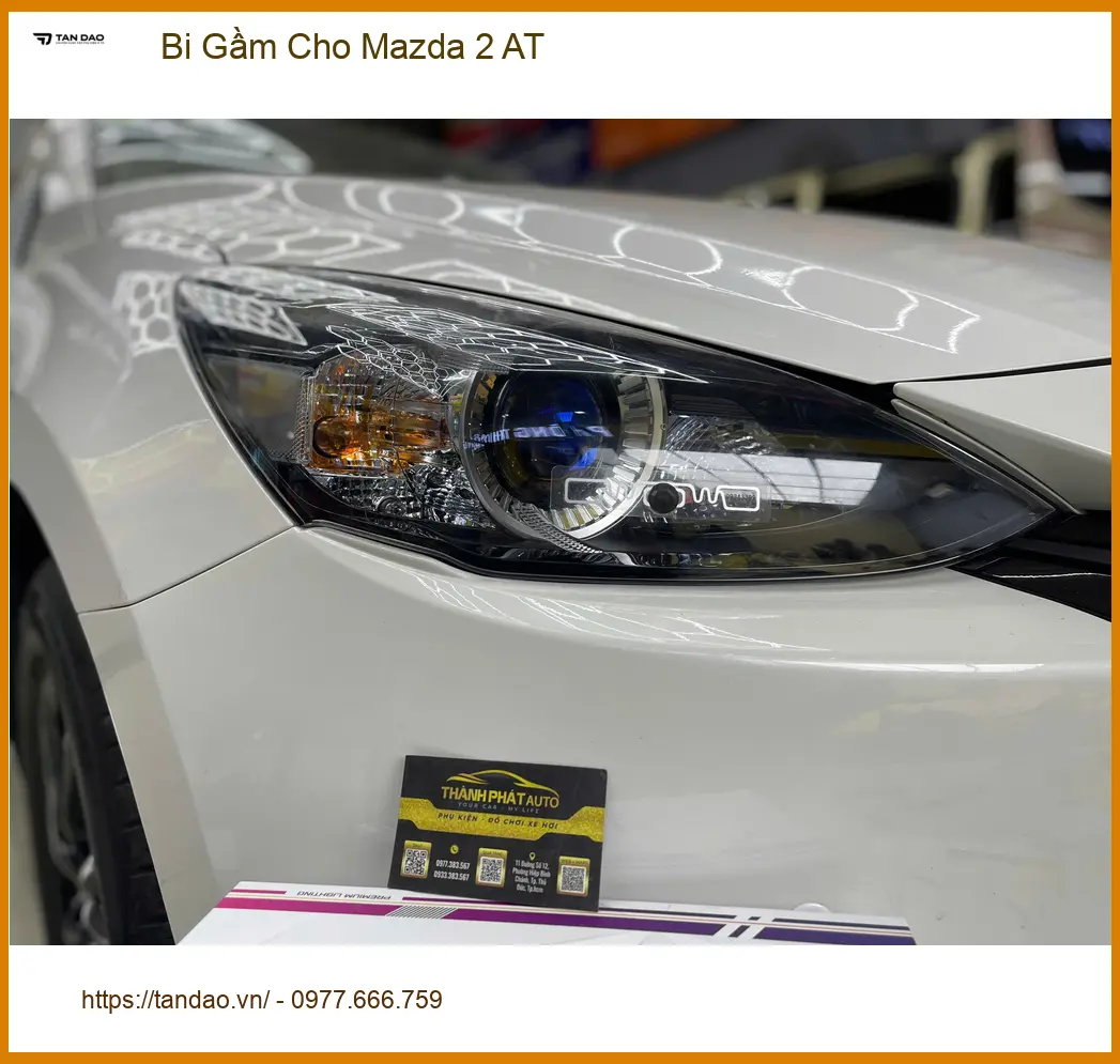 Anh Quang độ Bi Gầm cho Mazda 2 AT tại Quận 9 vì đèn zin quá yếu khi mưa lớn ảnh thực tế 3