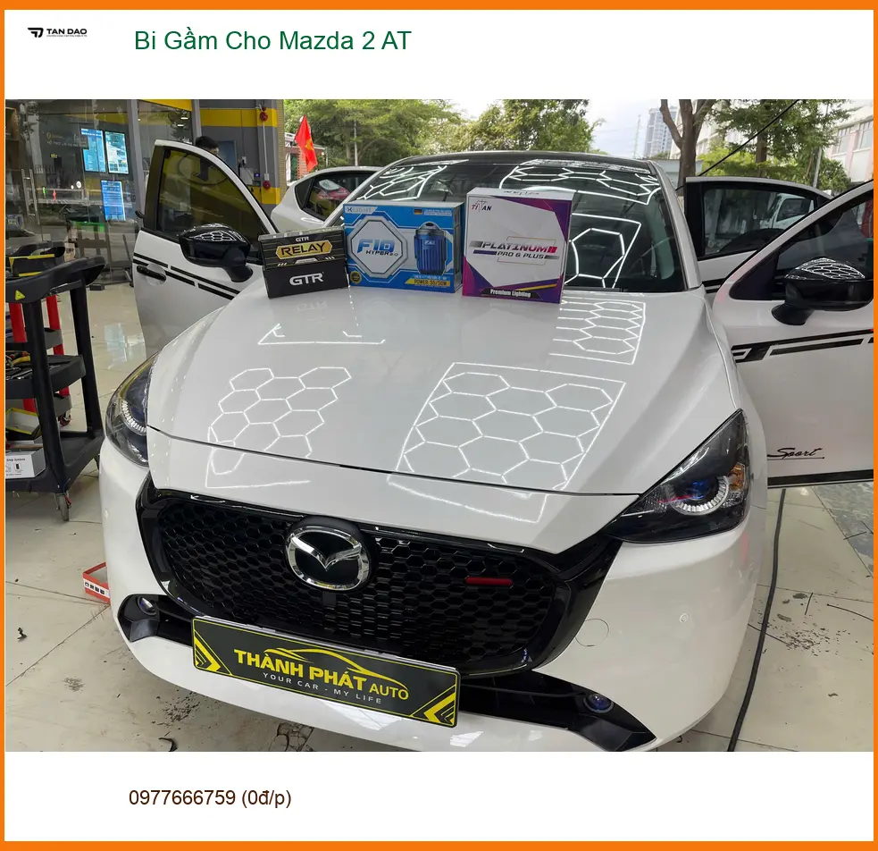 Anh Quang độ Bi Gầm cho Mazda 2 AT tại Quận 9 vì đèn zin quá yếu khi mưa lớn ảnh thực tế 4