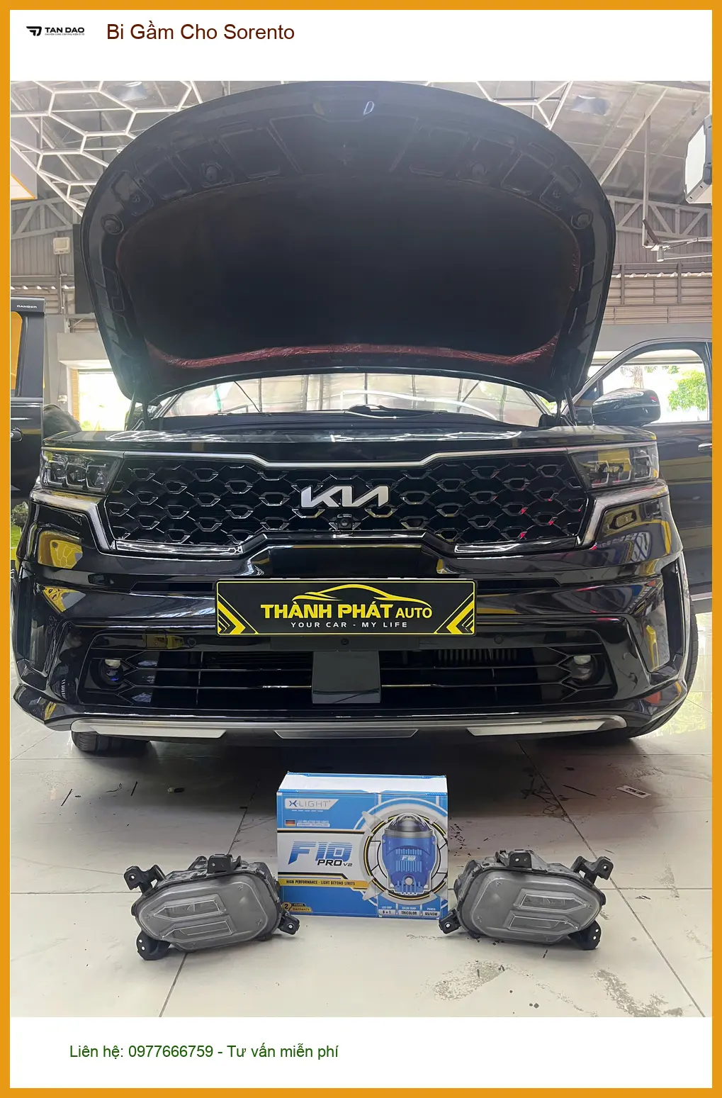 Anh Minh lắp bi gầm cho Sorento vì đèn zin yếu khi di chuyển đêm tại Quận 9 ảnh thực tế 2