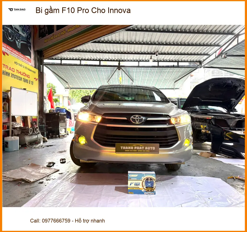 Anh Lâm nâng cấp bi gầm F10 Pro cho Innova tại Thủ Đức, đèn sáng rõ hơn ảnh thực tế 2