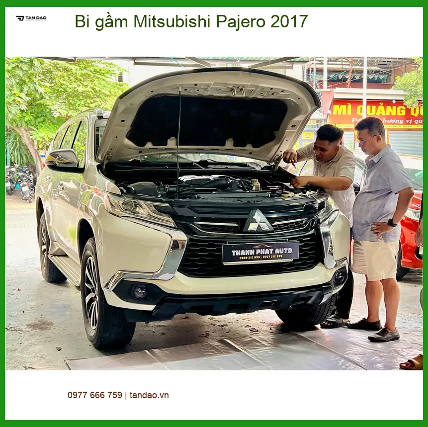Anh Khải độ bi gầm Mitsubishi Pajero 2017 tại Thủ Đức, khắc phục đèn yếu ảnh thực tế 3