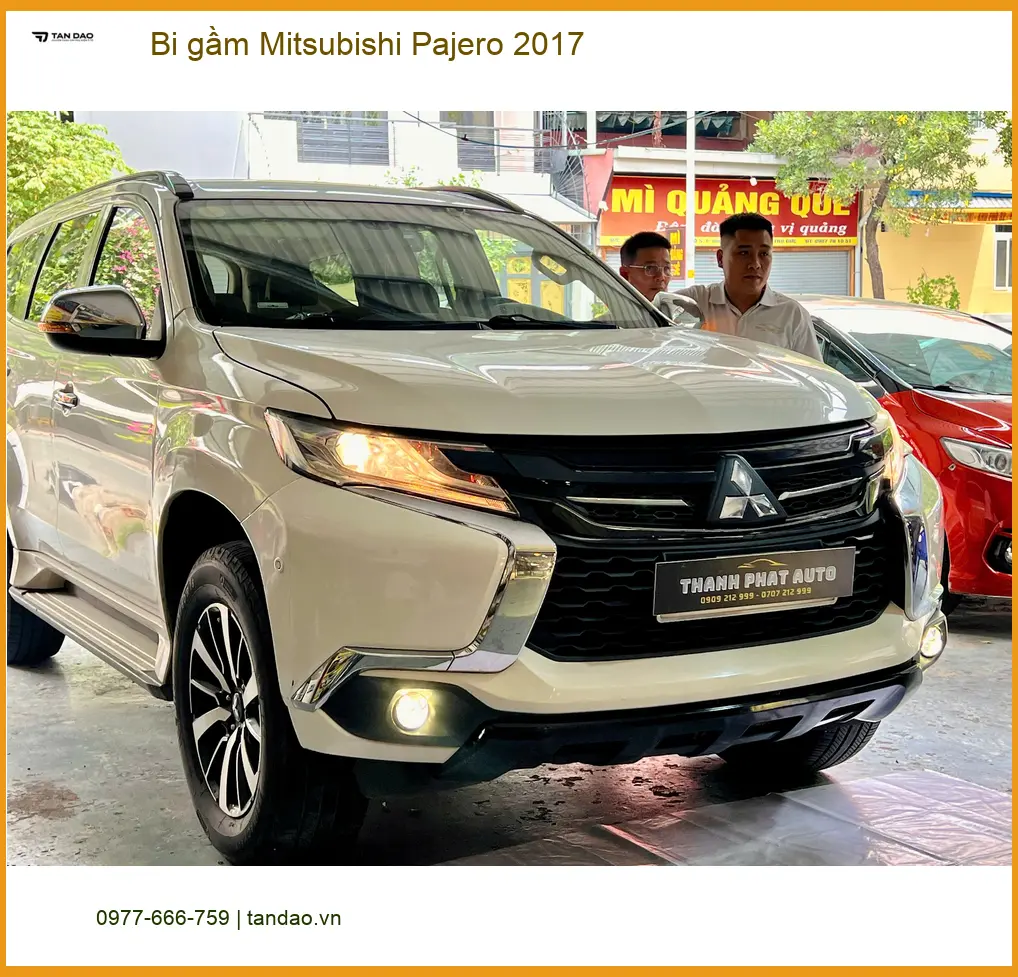 Anh Khải độ bi gầm Mitsubishi Pajero 2017 tại Thủ Đức, khắc phục đèn yếu ảnh thực tế 5