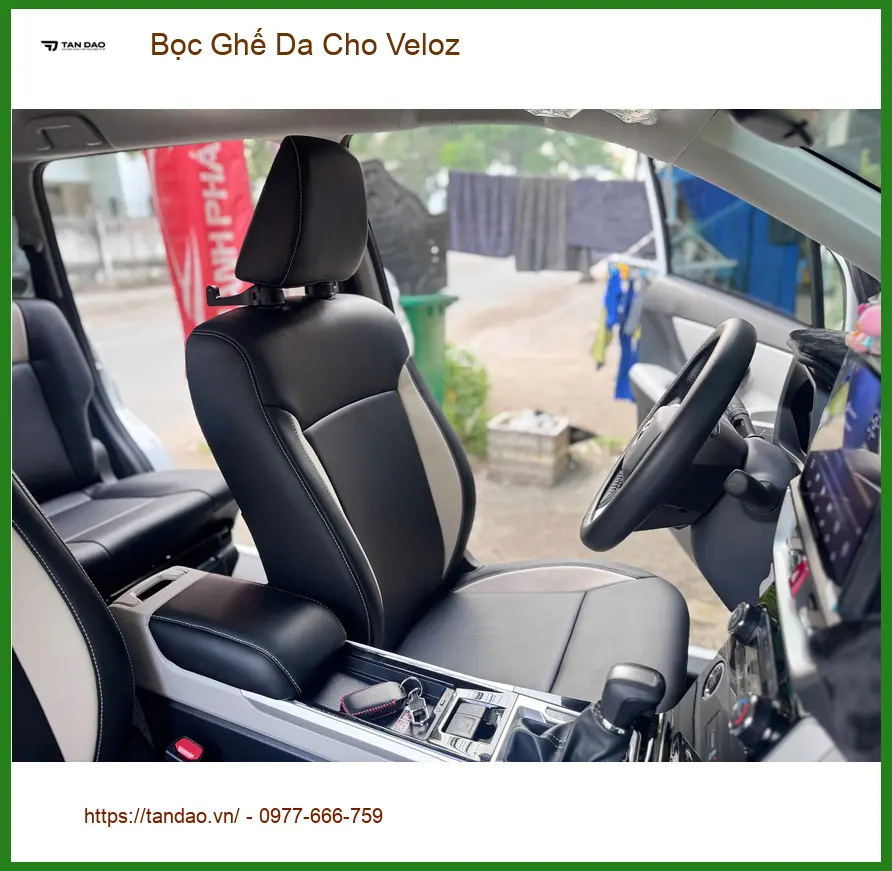 Anh Long bọc ghế da cho Veloz tại Quận 9 để xe sang trọng hơn ảnh thực tế 2