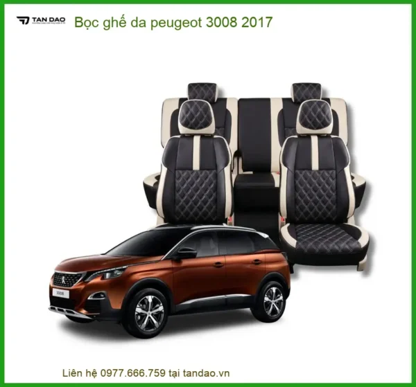 Bọc ghế da Peugeot 3008 2017 - Trung Tâm Thi Công Chính Hãng TPHCM