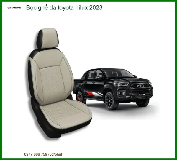 Bọc ghế da Toyota Hilux 2023 - Trung Tâm Chuyên Gắn Chính Hãng Giá Tốt Nhất TPHCM