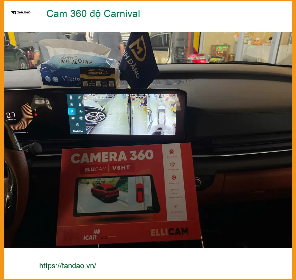 Chị Hương Giang lắp Cam 360 độ Carnival tại Quận 9, lái xe an toàn hơn ảnh thực tế 2